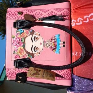 Frida kahlo leather handbagsl